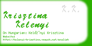 krisztina kelenyi business card